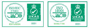 ISO/IEC27001・ISO14001・ISO9001  認証取得