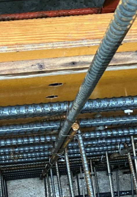 基礎工事打設(型枠表側)